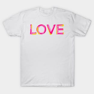 Cool and simple LOVE typography version 2 T-Shirt